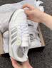 adidas ENTRAP美式校园风运动少年感复古篮球风板鞋男女阿迪达斯 米白色/灰色   38.5 实拍图
