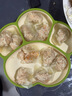 COOKSS宝宝餐盘硅胶学吃饭分格儿童餐具辅食碗餐盘带吸盘 双拼绿 实拍图