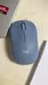 罗技（Logitech）M221 轻音鼠标 无线鼠标 办公鼠标 对称鼠标 带无线微型接收器 雾霭蓝 实拍图