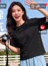 班尼路（Baleno）100%纯棉短袖T恤女夏2026早秋纯色打底衫小个子上班通勤短款上衣 实拍图