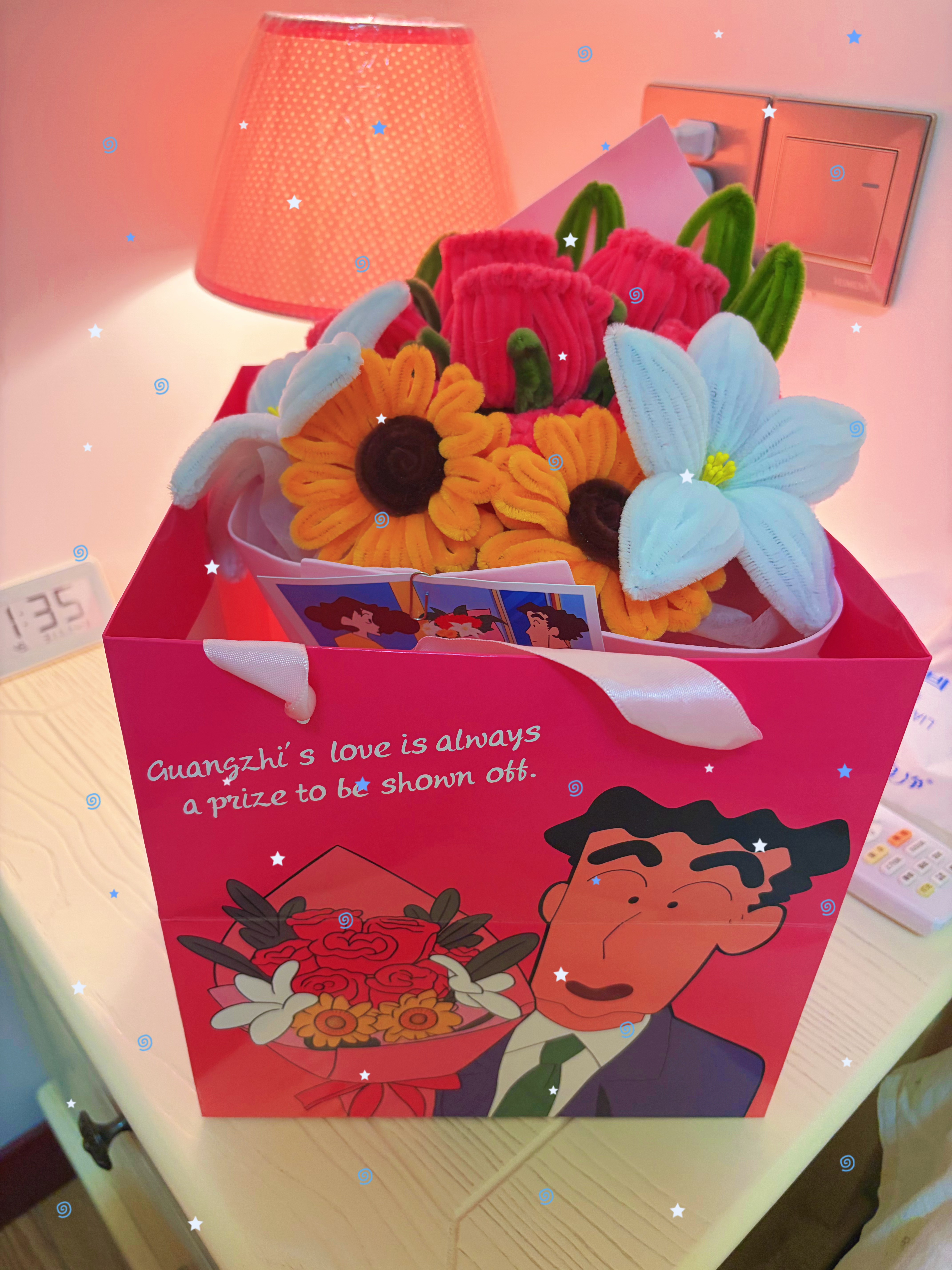 京东鲜花广志送美伢蜡笔小新永生花束生日礼物女生送女友闺蜜老婆毕业七夕 实拍图
