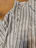 MUJI 男式 汉麻 水洗盘扣衬衫男装男士长袖衬衣26年夏季新品 AC04CC6S 灰色条纹 M (170/92A) 晒单实拍图
