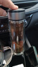 【京东物流配送】高硼硅双层玻璃杯大容量泡茶杯水杯子茶水分离杯 【双层加厚】茶杯350ml1只 实拍图