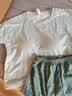 带胸垫短袖睡衣女夏天七分裤夏季韩版休闲少女士带胸垫家居服套装 601【固定胸垫】 L （100-120斤） 实拍图