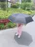 C'mon 全自动晴雨伞三折大号防紫外线防晒太阳伞遮阳伞男士自动伞 黑色 实拍图