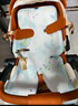 babycare自然凉选车席透气宝宝专用手推车坐垫通用席子薄荷冰柠38×70CM 实拍图