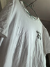 名创优品（MINISO）短袖t恤男士夏季新款重磅纯棉上衣服休闲宽松半袖体恤 白 L 实拍图
