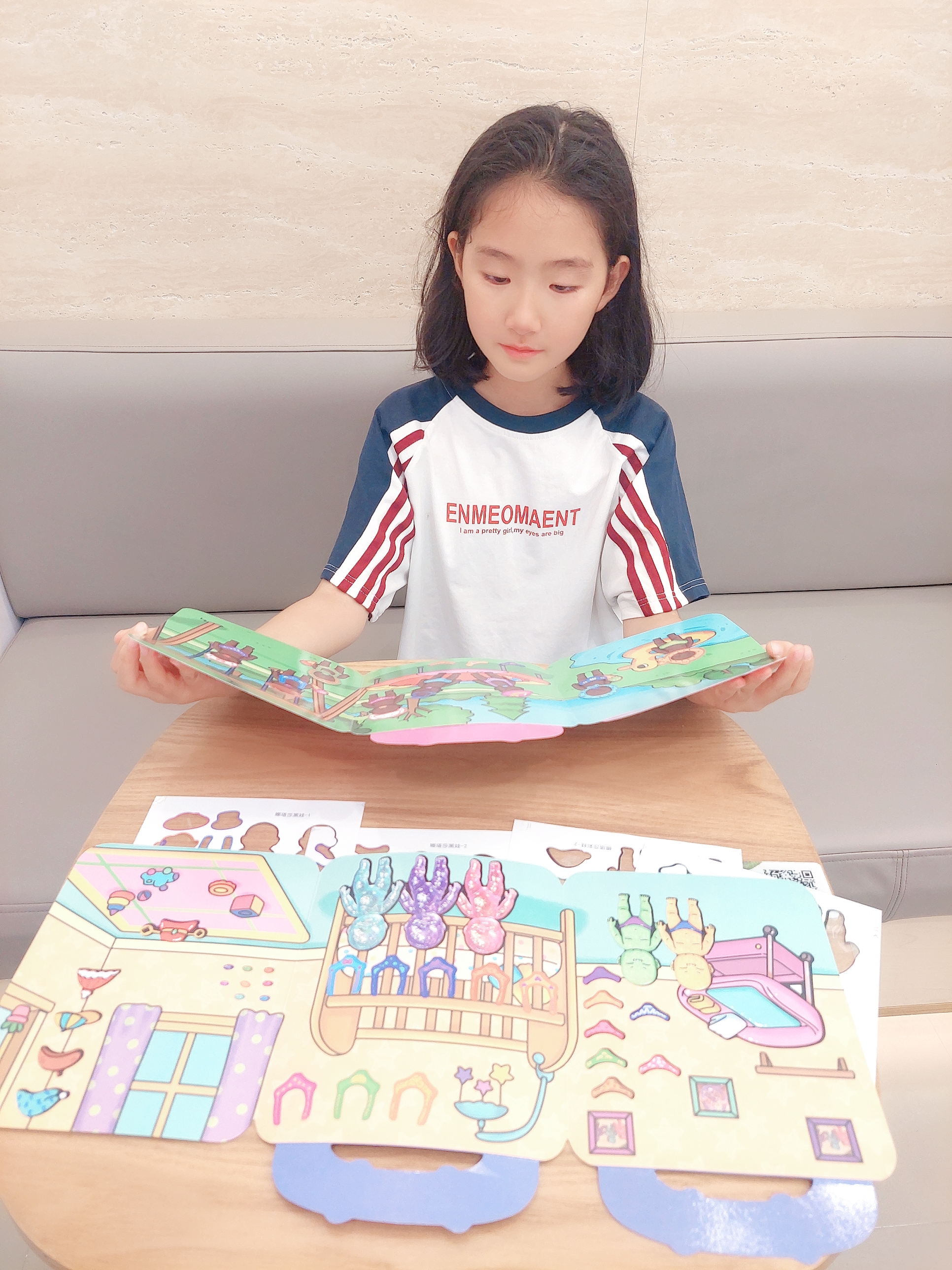 尚美贝贝儿童手工diy果冻安静书娜塔莎免裁剪换装贴纸贴画女孩3-6生日礼物 实拍图