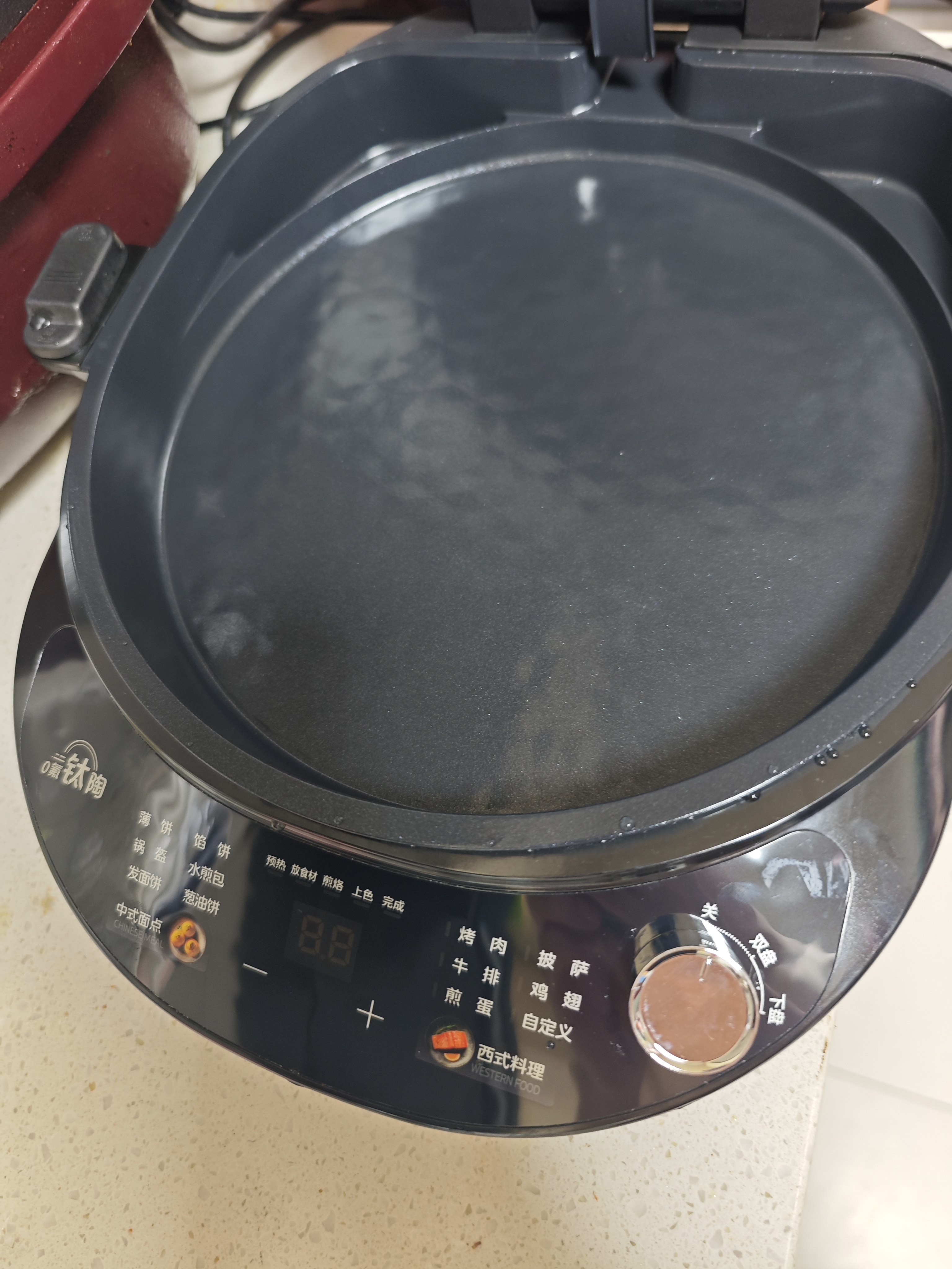 美的（Midea）电饼铛 双面加热烙饼锅早餐机 加大加深 智能可拆电饼档 烤肉煎饼薄饼机0氟钛陶升降烤盘JKC3086 实拍图