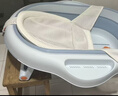 babycare婴儿洗澡盆坐浴盆洗澡神器感温可折叠游泳池浴盆+浴垫+浴网柔雾蓝 实拍图