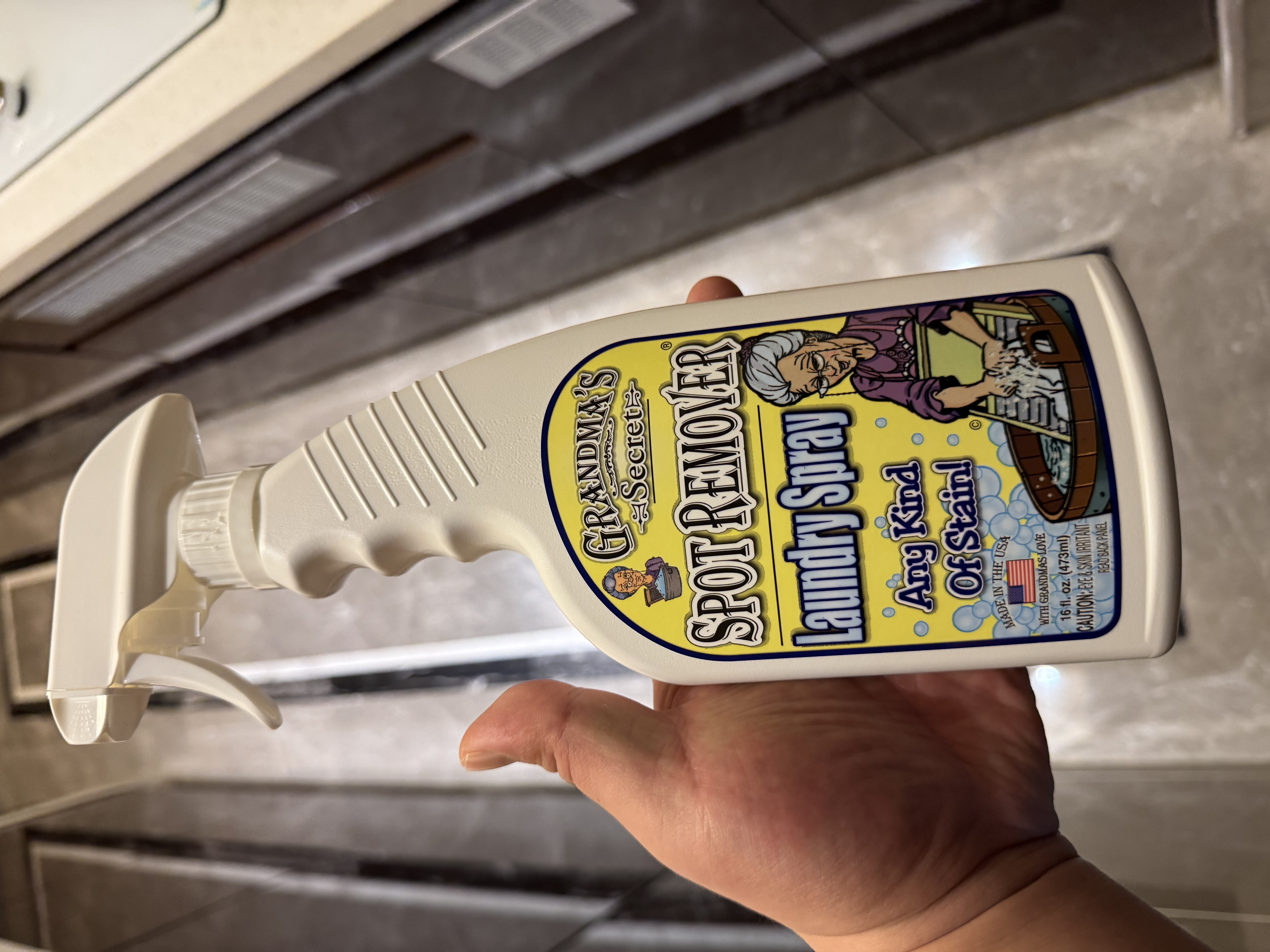 奶奶的秘密衣物去渍液喷雾473ml 美国进口衣服去油污渍神器衣领净预洗助洗剂 实拍图