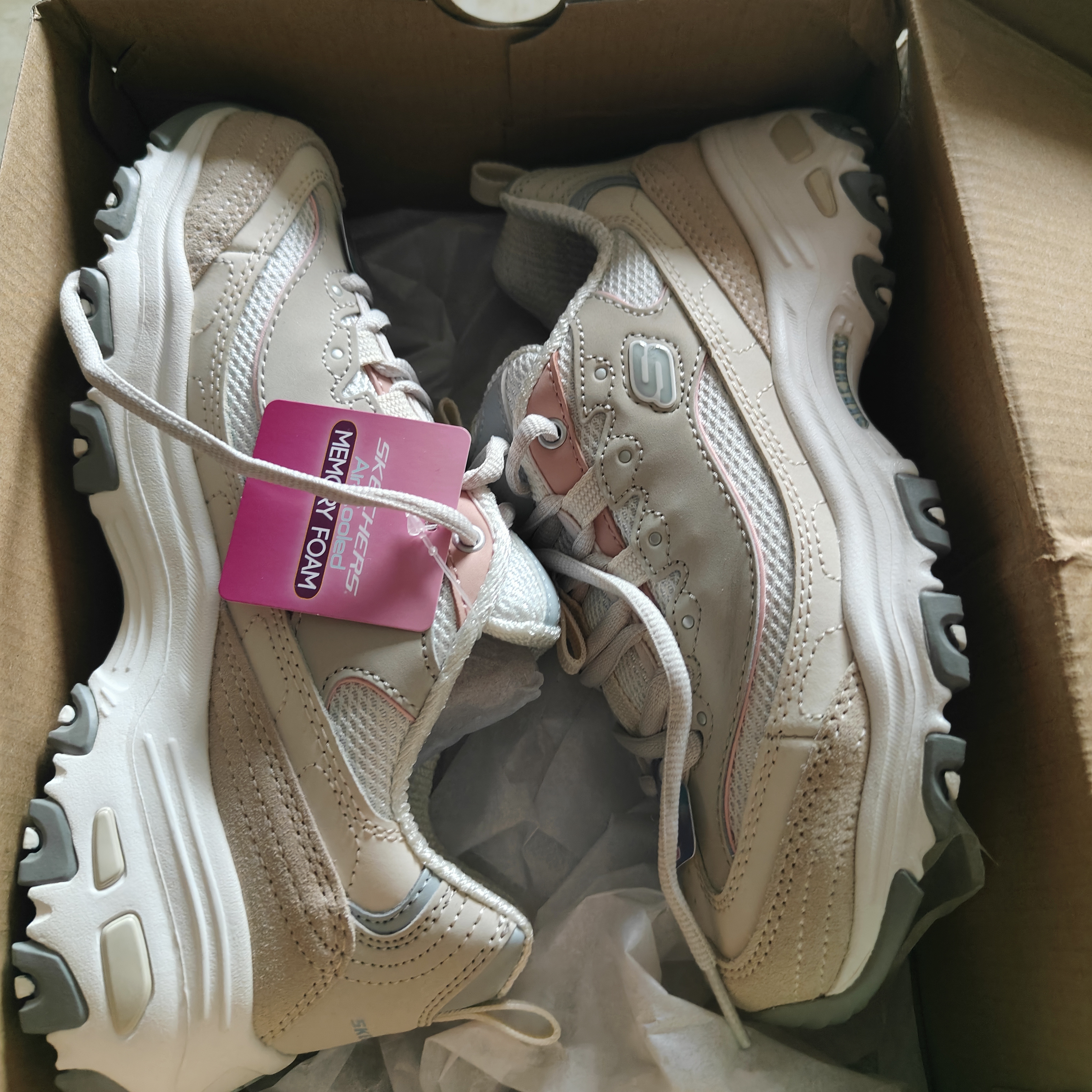斯凯奇（Skechers）奶茶熊女鞋夏厚底老爹鞋软底熊猫鞋休闲运动鞋149238 实拍图