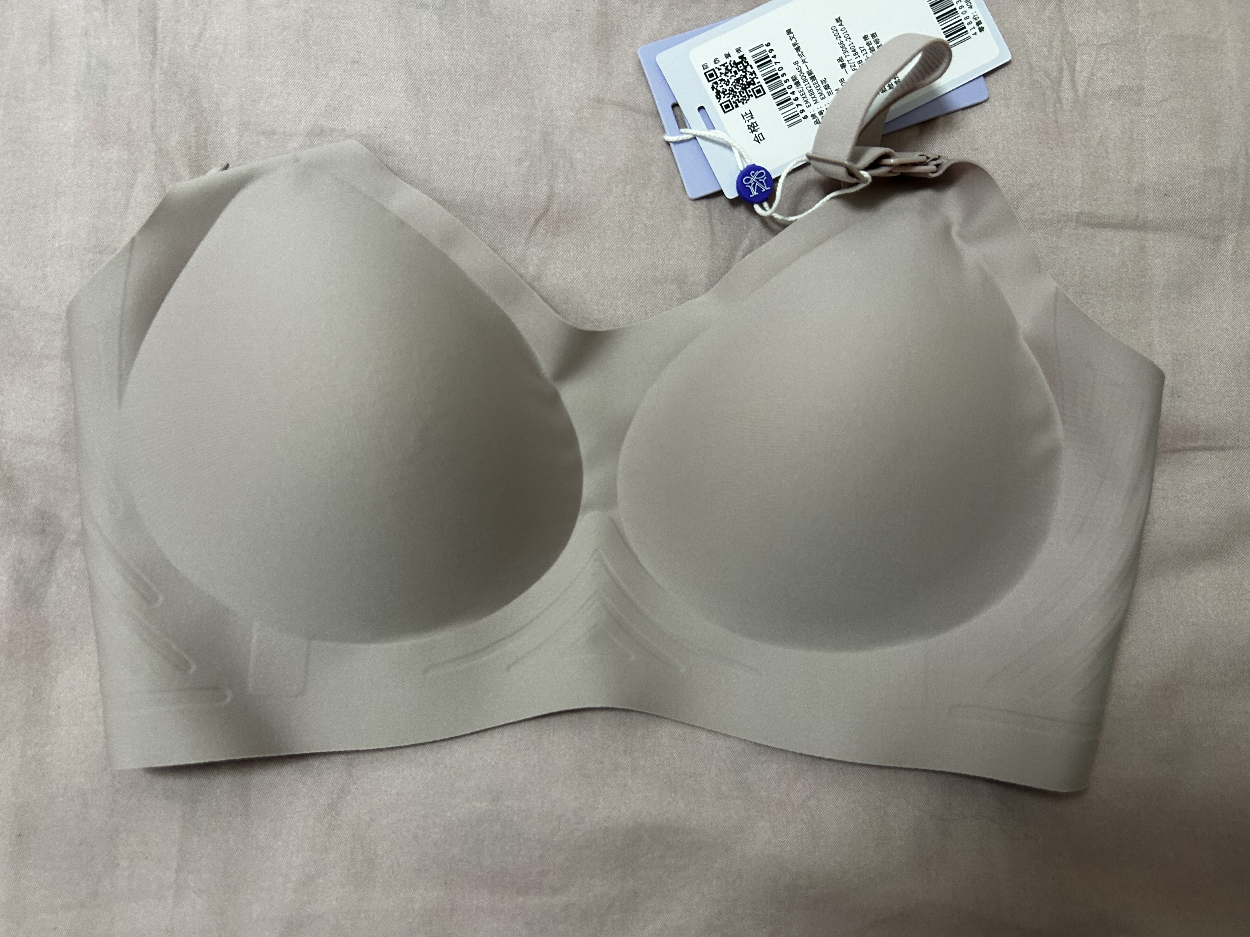 嫚熙（EMXEE）哺乳内衣孕妇文胸喂奶前开扣聚拢有型怀孕期胸罩 【兰烟花】小奶皮款 柔软舒适 M 实拍图