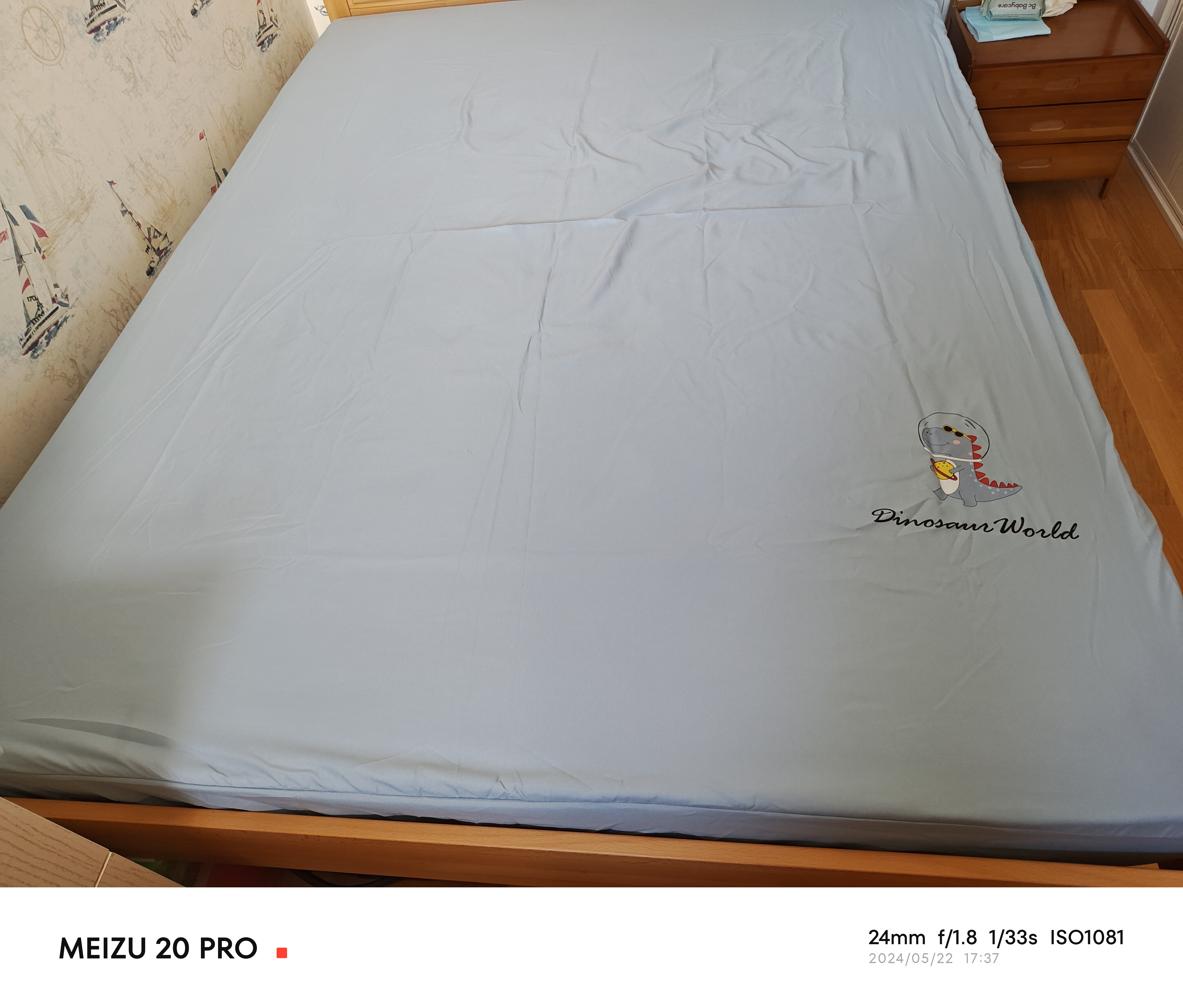 金号A类纯棉老粗布床单床罩 全棉双人被单 230x245cm单床单 条影 实拍图