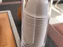 八千行一次性功夫茶杯茶具60ml稻壳茶杯高档加厚耐热品茗茶杯 96只+杯架 实拍图