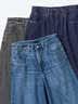 优衣库牛仔裙裤/水洗产品女装阔感裙裤26春夏新款488694 488694/69藏青色 26 /160/66A 实拍图