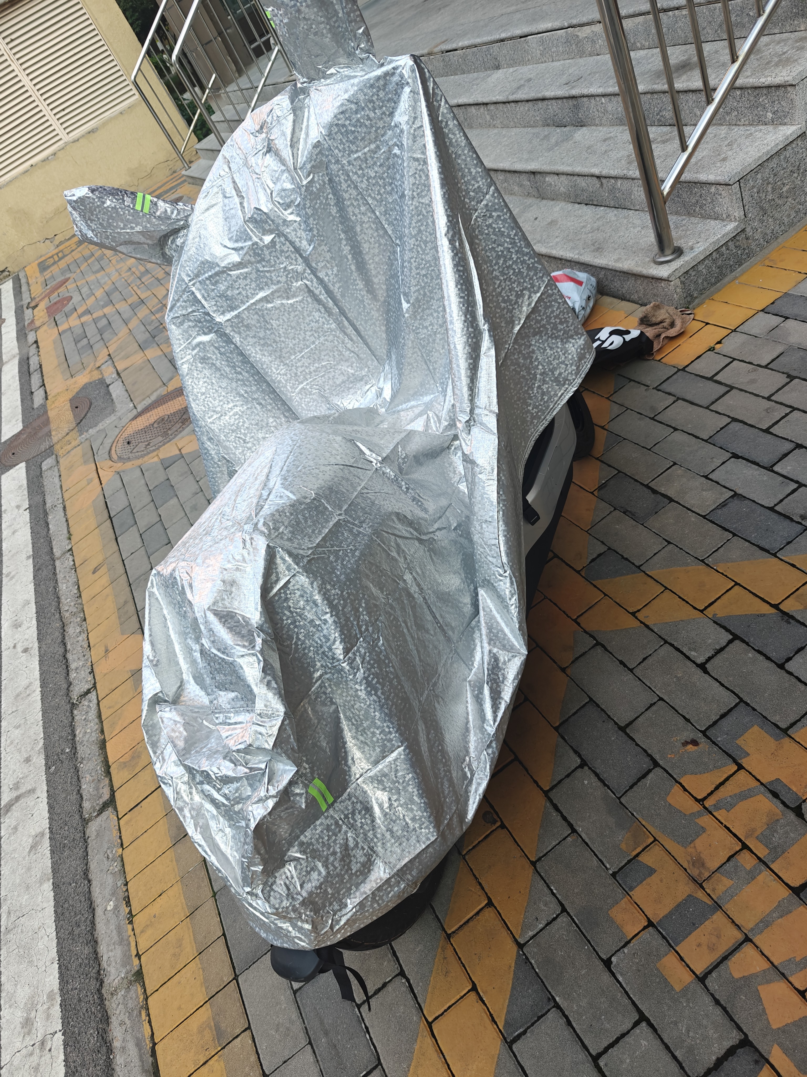 智国者电动车防雨遮罩披车衣防晒尘电瓶自行车摩托车九号小刀爱玛通专用 实拍图