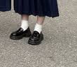 RXXBFB厚底乐福鞋女2026春夏季新款增高女单鞋jk制服配裙子英伦风小皮鞋 亮光黑色 38 (240mm) 实拍图