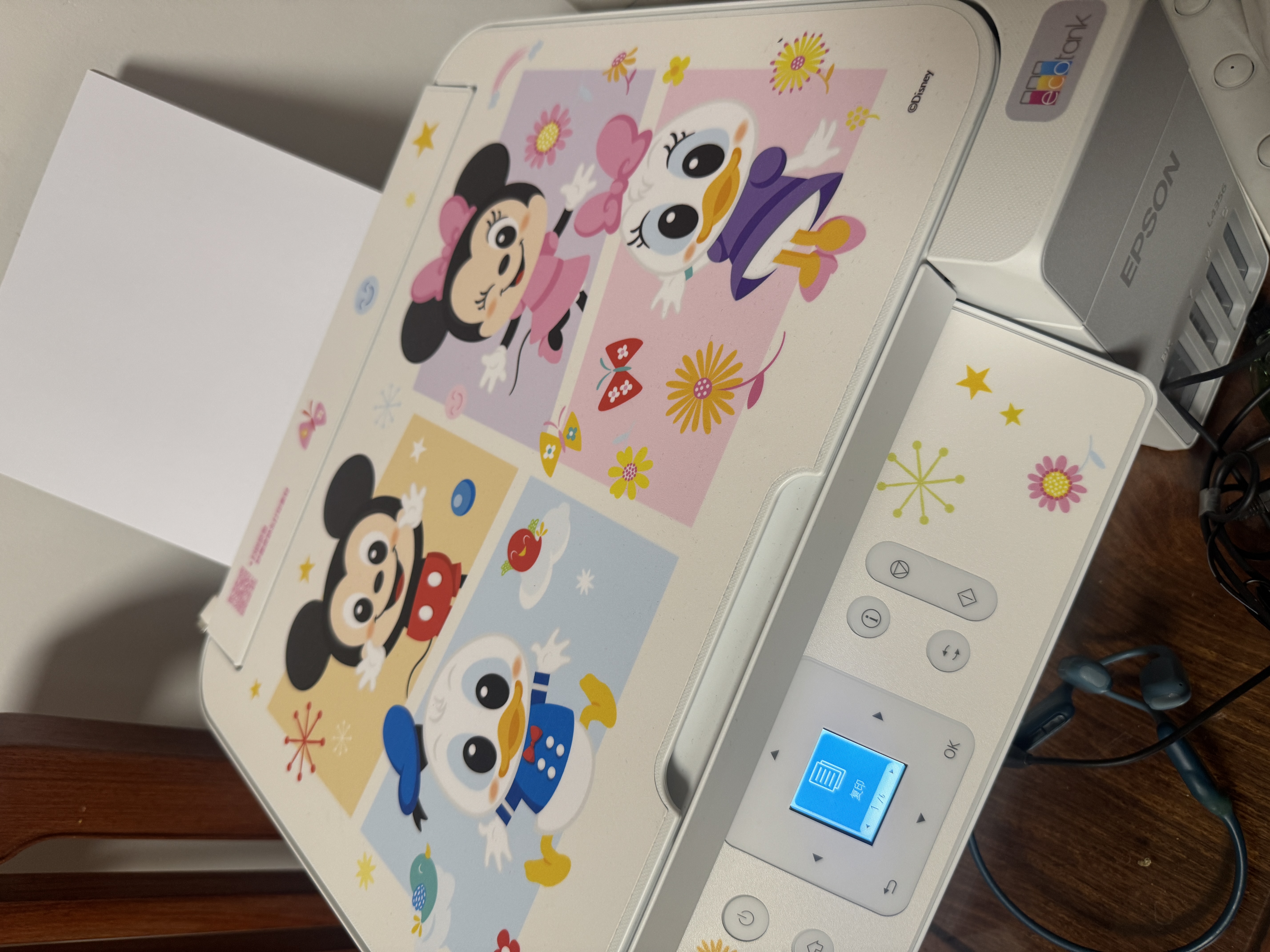爱普生（EPSON）【6代新品】L4356墨仓式彩色无线AI学习打印机一体机家用/办公  L4266升级版(自动双面 液晶屏 白) 实拍图