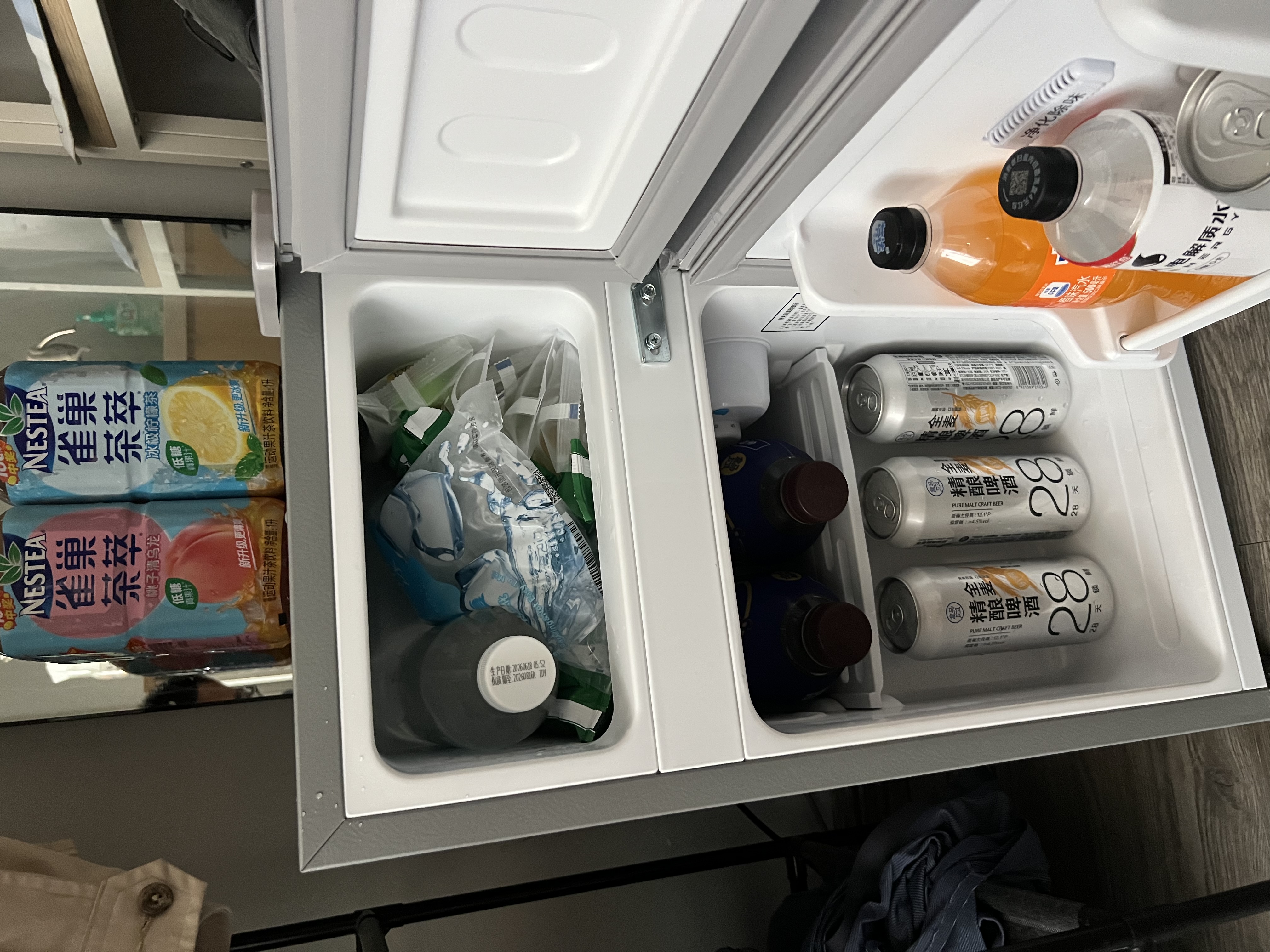 志高（CHIGO）小冰箱迷你小型家用冷藏冷冻两用宿舍出租房用双门办公室电冰箱节能省电 【店长推荐】48L银色【一级能效丨全国联保】 实拍图