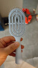 名创优品（MINISO）梳子升级款迷你便携立式骨梳美发梳造型梳礼物女 带清洁刷 蓝色 实拍图