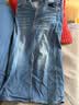 Levi's李维斯夏季女士直筒开衩显高水洗美式休闲蓝色牛仔半裙通勤百搭 蓝色 XS (24) 实拍图