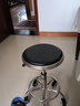星恺（XINGKAI） 吧台椅可升降椅子凳子靠背转椅美容美发吧台凳实验室收银台椅子 黑色滑轮款 HK1062 实拍图