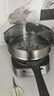 美的（Midea）钛陶电炒锅 电蒸锅宿舍煮锅炒菜专用分体式家用多功能一体电火锅煎锅5.5L多用途锅HCG3218S配蒸笼 实拍图