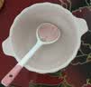 少女心草莓双耳碗勺加厚汤碗沙拉碗饭碗家用碗高颜值釉下彩餐具 浅粉草莓双耳碗（1碗1勺） 2件套 实拍图
