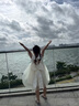 G.duck童装女童连衣裙夏季2026新款公主裙儿童裙子夏天蝴蝶结网纱蓬蓬裙 2409米白色 110 尺码4~5岁【100-110cm】 实拍图