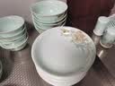 NINE CRANES景德镇青瓷餐具套装轻奢高档正品碗碟套装家用乔迁之喜碗筷盘组合 【青瓷10人套装】高档锦盒 70头 实拍图