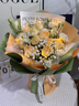 艾斯维娜鲜花速递11朵玫瑰花束送女友生日礼物全国同城配送 11朵香槟玫瑰花束-推荐款 实拍图