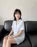 欧诗帛夏天冰丝女士睡衣女夏季2026年新款短袖带胸垫可外穿家居服套装 20069女 短袖套装【带胸垫】 XL （建议体重120-140斤） 实拍图