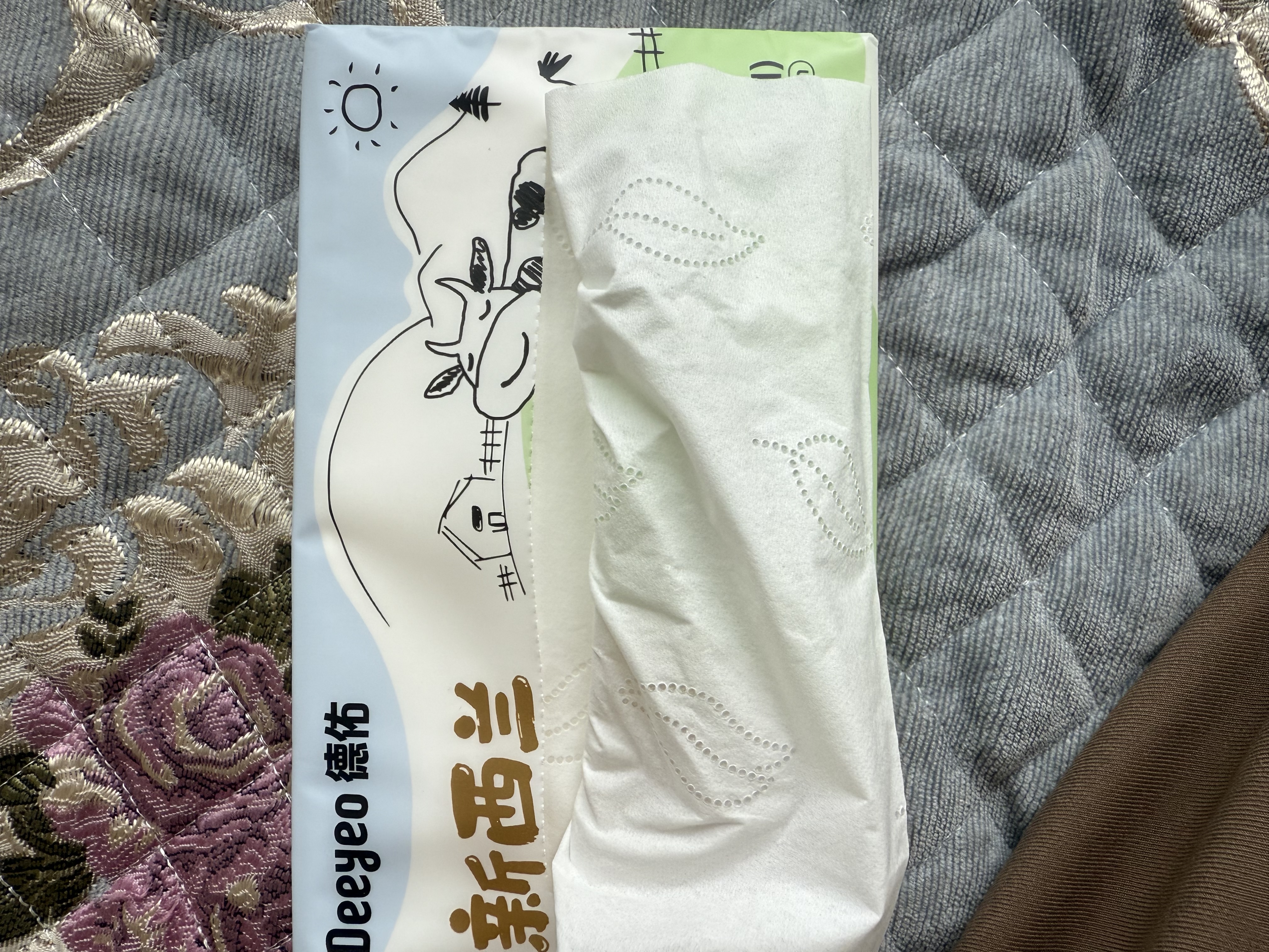 德佑超柔润牛乳纸新生儿专用云柔巾保湿纸巾乳霜纸100抽20包抽纸M码 实拍图