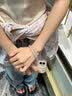 中国黄金（CHINA GOLD）玉手镯女年轻款冰种白月光玉髓玛瑙手镯子生日七夕礼物送女友 白月光手镯【品牌礼盒】 54mm 实拍图