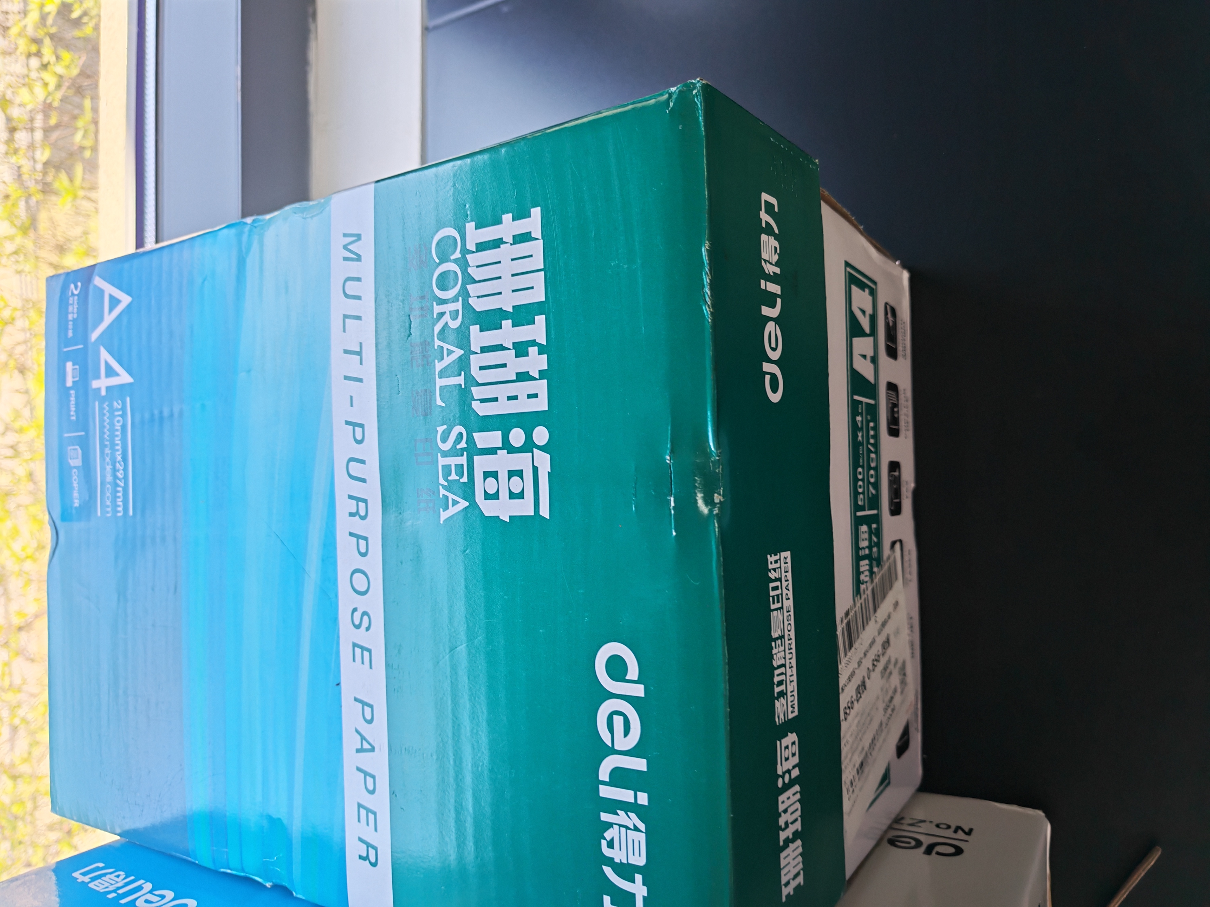 得力（deli）珊瑚海A4打印纸 70g500张*4包一箱 双面打印复印纸 整箱2000张ZF371【销冠系列】 实拍图