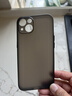 POZZO 适用苹果13手机壳 iphone13保护套镜头全包超薄透明磨砂防摔软壳男女款 深空黑 实拍图