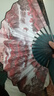 TaTanice扇子折扇【优质头青竹】 中国风手工扇男扇竹扇礼物绢扇 实拍图