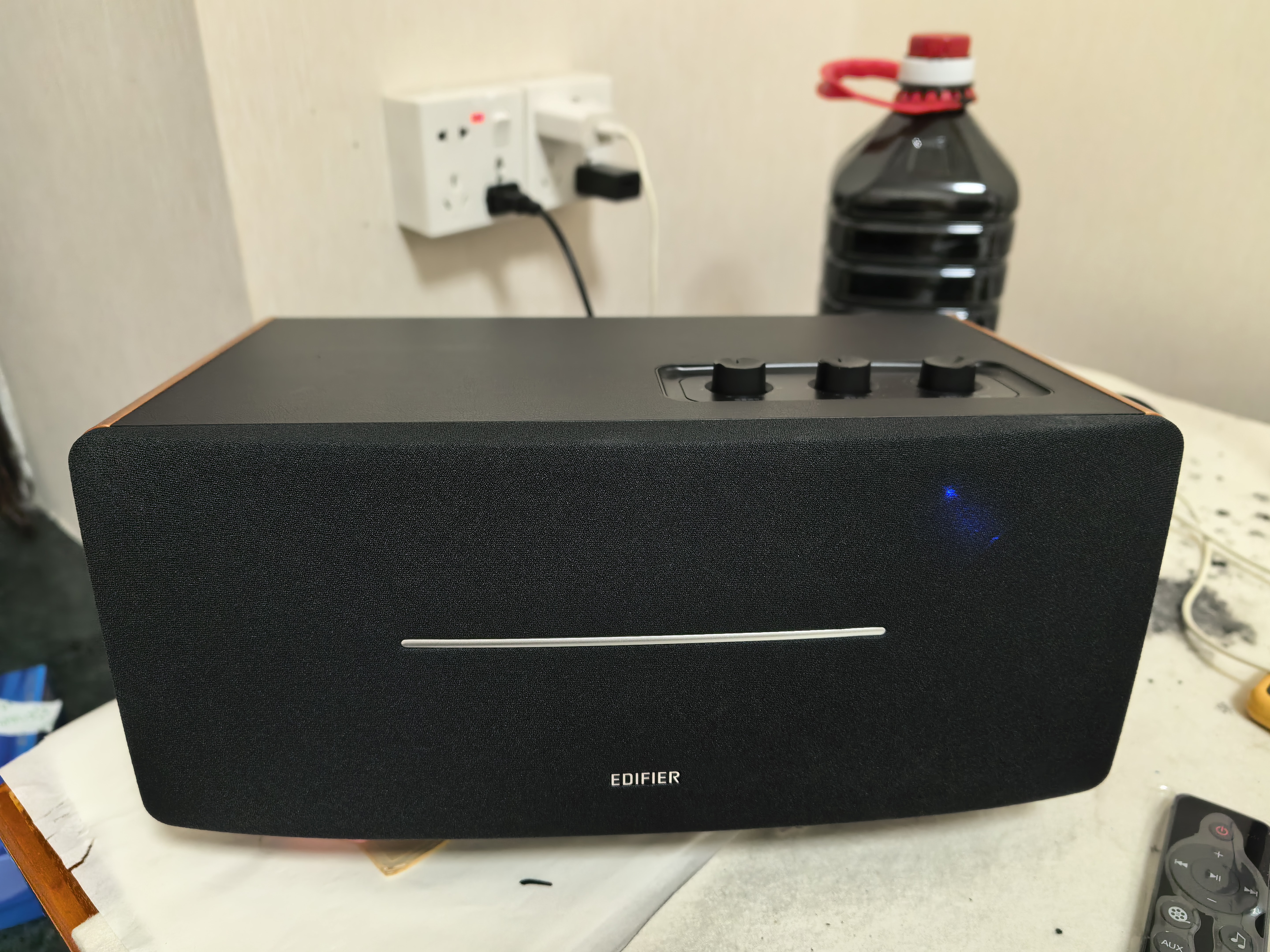 漫步者（EDIFIER）D12 2.0声道 一体式桌面立体声音响音箱 木质电脑音响 蓝牙音箱 毕业礼物 实拍图