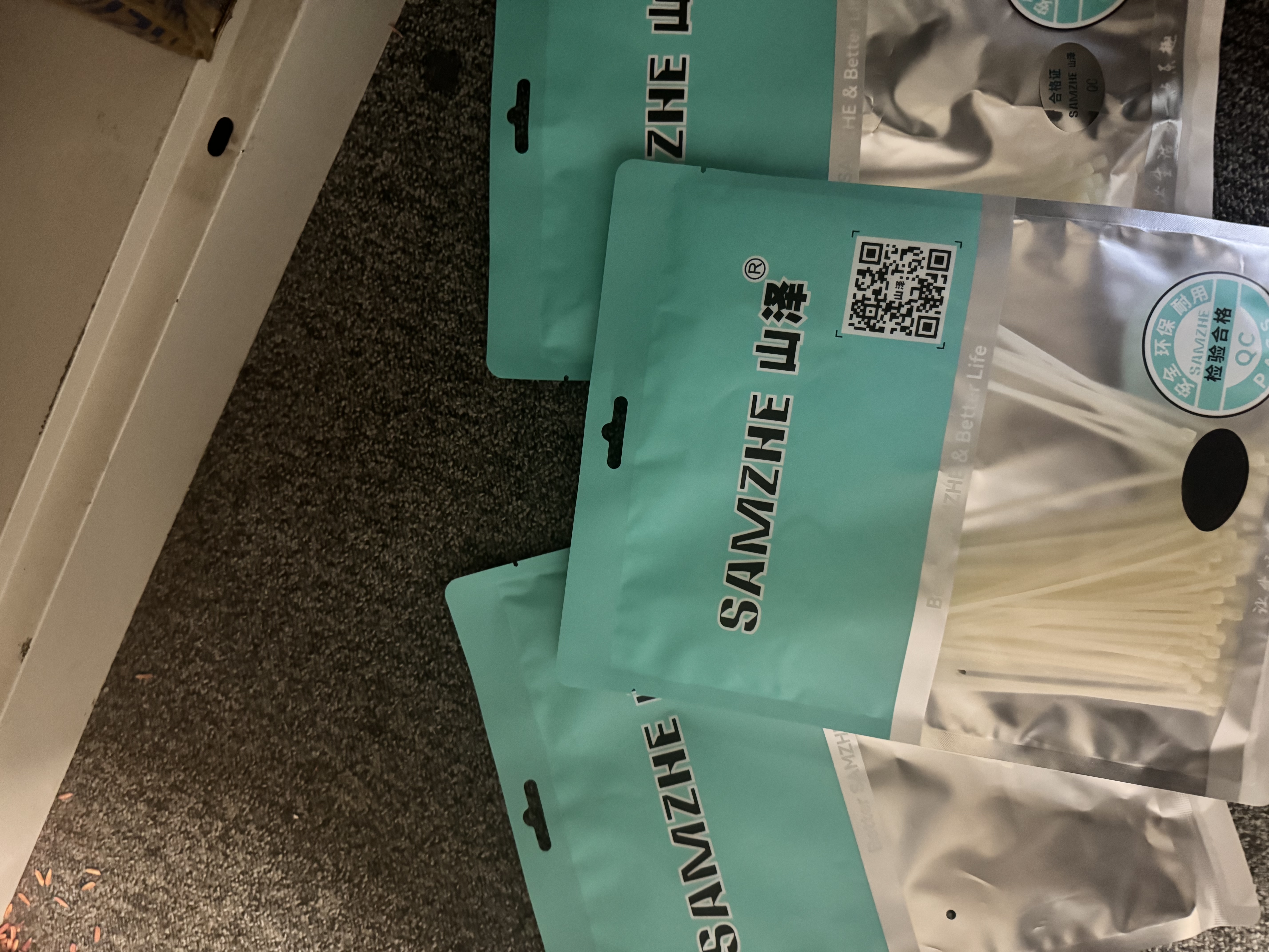 山泽加宽大号自锁式尼龙扎带 8.8*500mm 理线带塑料捆扎固定绑带 束线带 白约50根/包ZD-65 实拍图