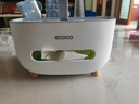 ecoco纸巾盒客厅桌面纸巾收纳盒高级感家用遥控器收纳盒餐巾多功能纸盒 【升级款-升级手机支架】北欧灰 实拍图