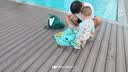 swimbobo儿童游泳圈 小孩户外温泉坐圈 小孩充气戏水坐艇 游泳装备K2001 实拍图
