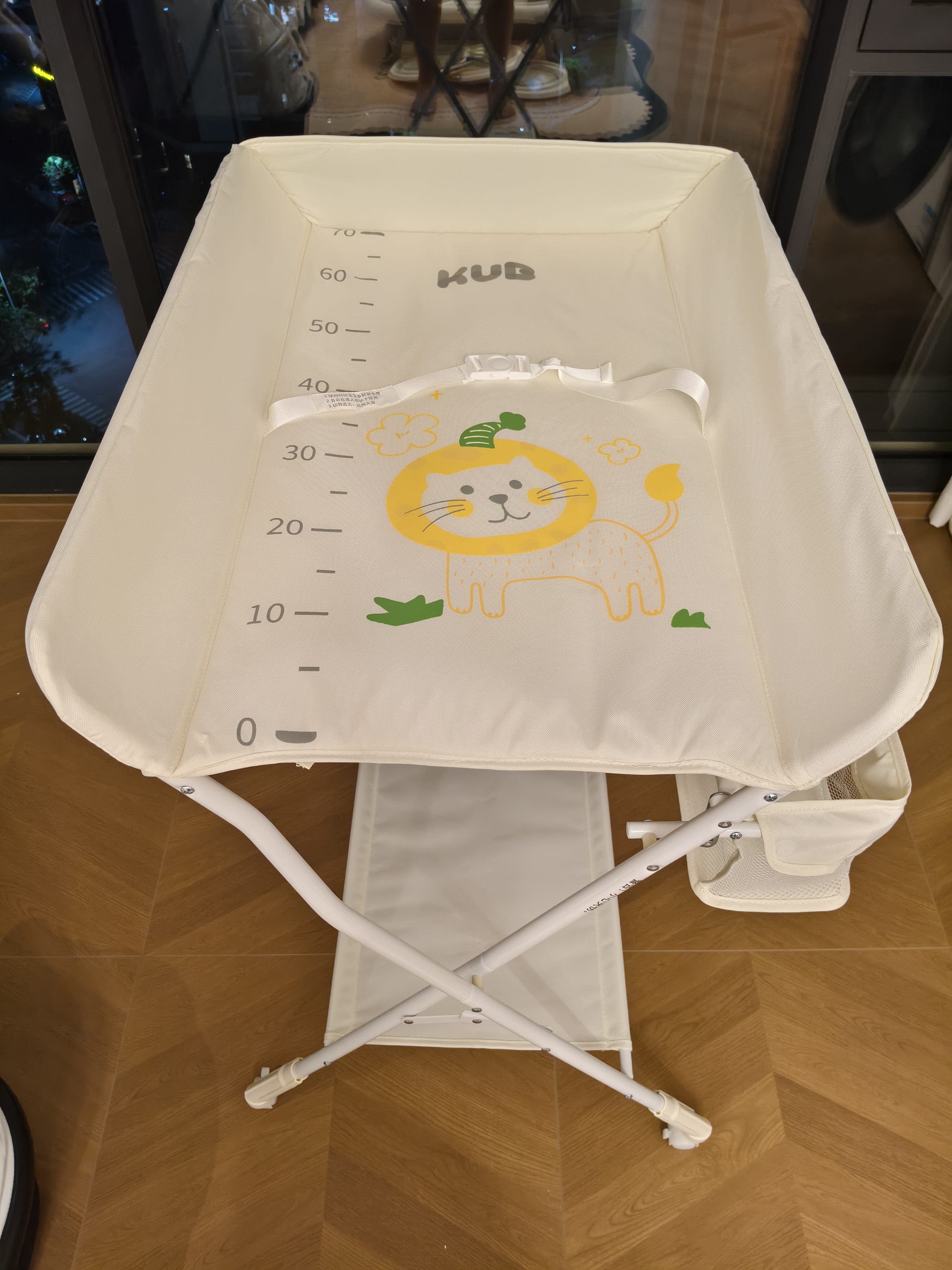 可优比（KUB）尿布台新生婴儿护理台宝宝按摩抚触洗澡可折叠-小狮子带水盆 实拍图