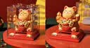 侑家良品太阳能招财猫 桌面摆件 自动招手桌面小礼品办公室 招财小摆件3寸 实拍图