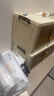 京东物流 竖纹客厅零食收纳柜折叠衣服收纳箱家用杂物整理储物柜 50cm 奶油色1层（不带轮） 实拍图