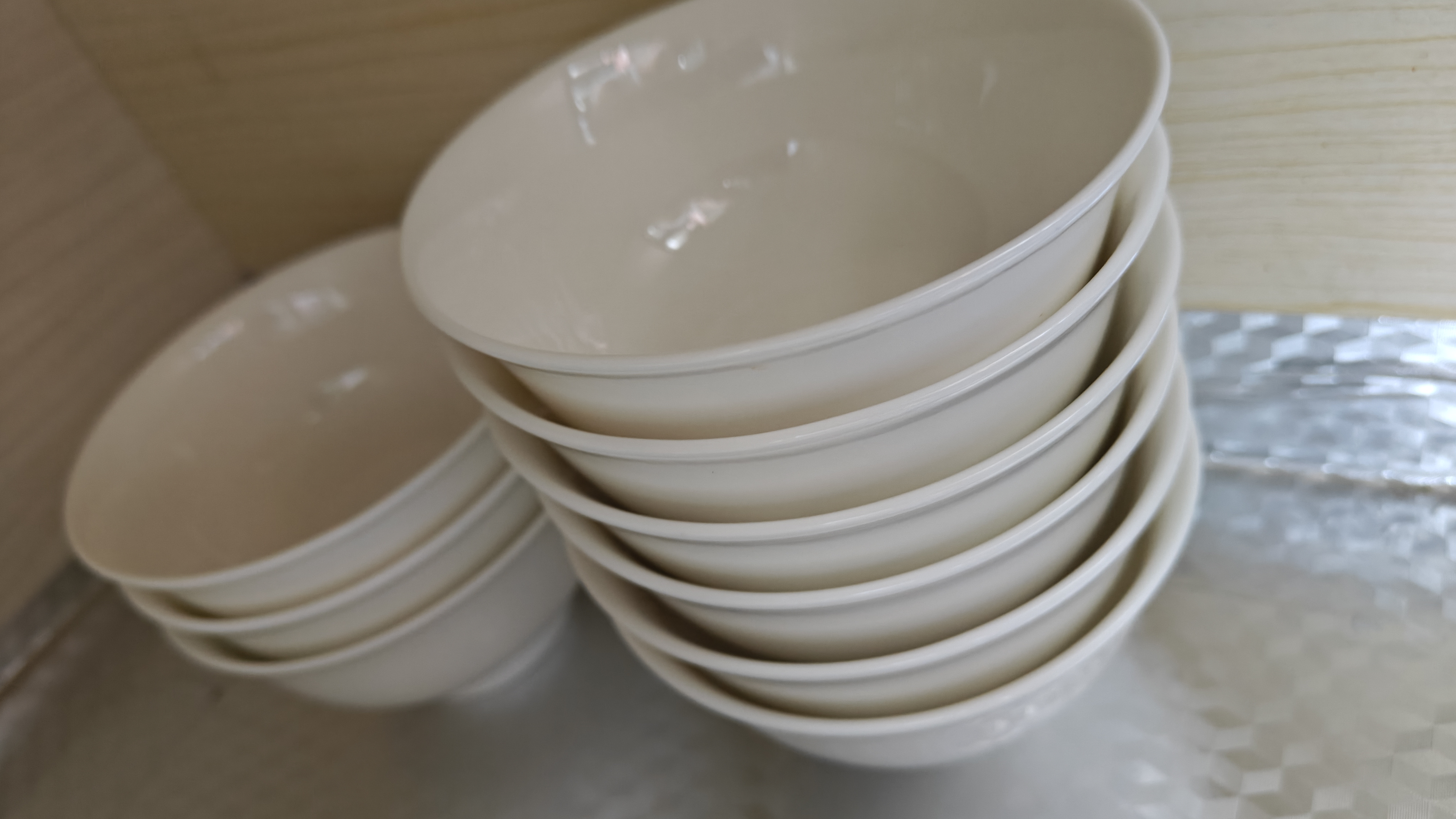 陶相惠纯白骨瓷米饭碗釉下彩家用餐具4.5英寸防烫陶瓷高脚饭碗10个套装 实拍图