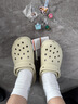 CROCS卡骆驰白鹿同款云朵洞洞鞋时尚百搭户外沙滩鞋|206750 骨白色-2Y2(含智必星) 36 /37(230mm) 实拍图