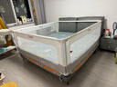 丸丫K2婴儿床围栏宝宝防摔防护栏档板床护栏免打钉三面1.8+2+2+床头杆 实拍图
