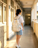 唐狮书包初中女生2026新款高中小学生大容量旅游轻便双肩包高颜值背包 实拍图