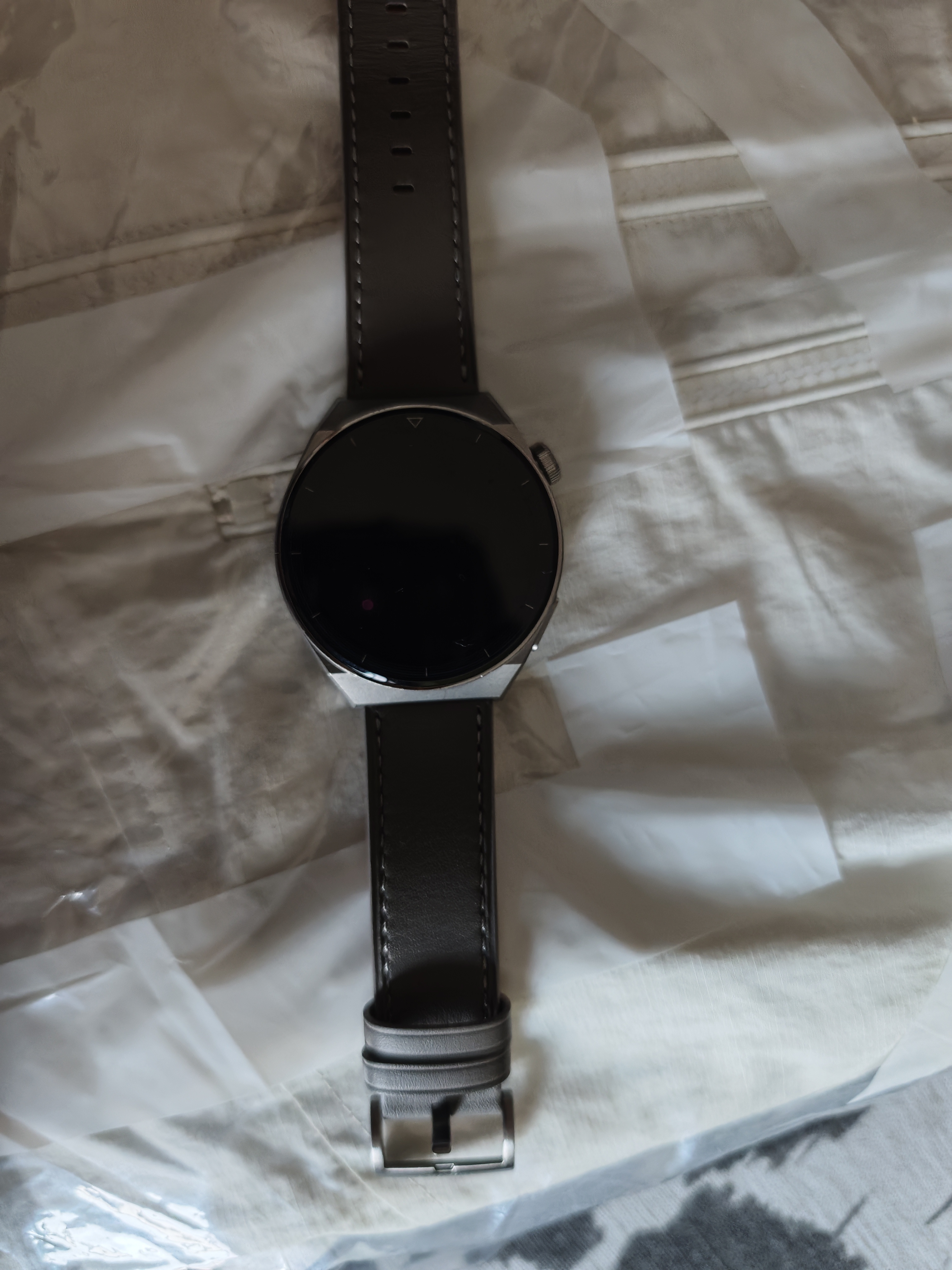 华为（HUAWEI）手表原装watch3丨GT丨GT2丨2e丨Pro丨buds真皮运动氟橡胶原装表带 华为GT3Pro原装表带皮表带灰色-22mm简装 watch3/GT/GT2/GT2E/Pro 实拍图